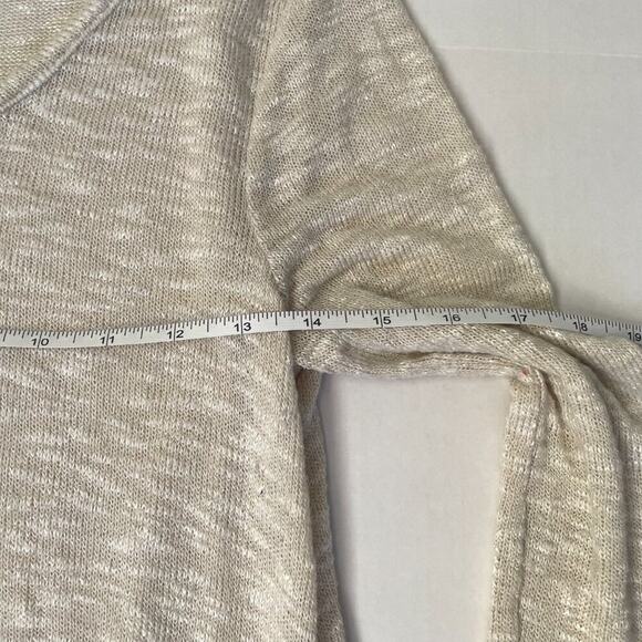 Mudd Cream/Tan High Low, Asymmetrical, Flowy, Tunic, Sweater, Size M - Picture 10 of 11